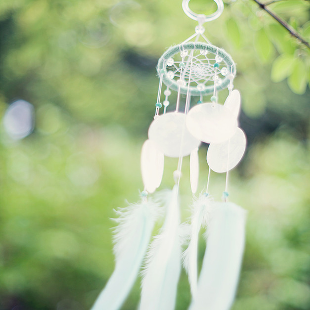 風鈴捕夢網 - 清新薄荷綠 - 貝殼風鈴 - 療癒系 (測試用)