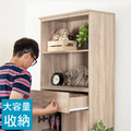 6尺五層(隔板可調)大單抽抽屜收納鞋櫃(自然橡木)_2