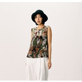 Sew Incorporation 復古抽象絲絨印花無袖背心
