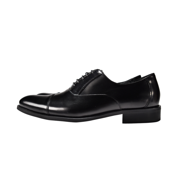 LAIO 簡約素面一字牛津鞋 - 黑