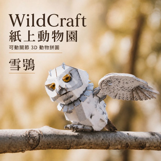 WildCraft 紙上動物園｜可動關節 3D 動物拼圖 - 用雙手，拼出一座會動的自然博物館