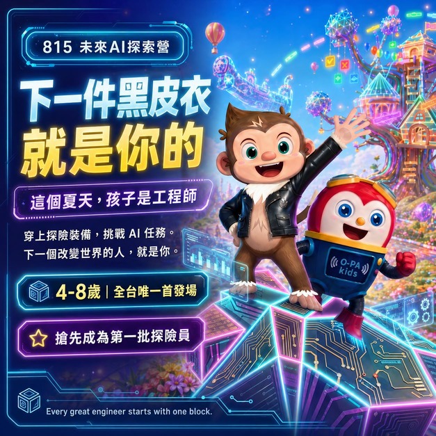 815未來AI探索營｜2026暑假限定兒童半日科技夏令營（含AI體適能報告+探險證書） - 南投半山夢工廠【4-8歲】