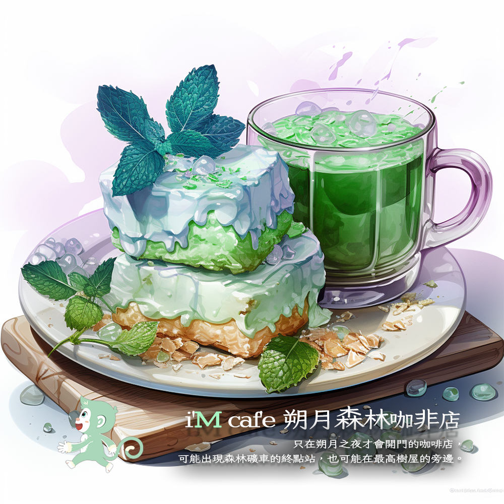 薄荷奶油蛋白餅｜i'M caf'e 朔月森林咖非店｜#專為孩子設計的故事小課
