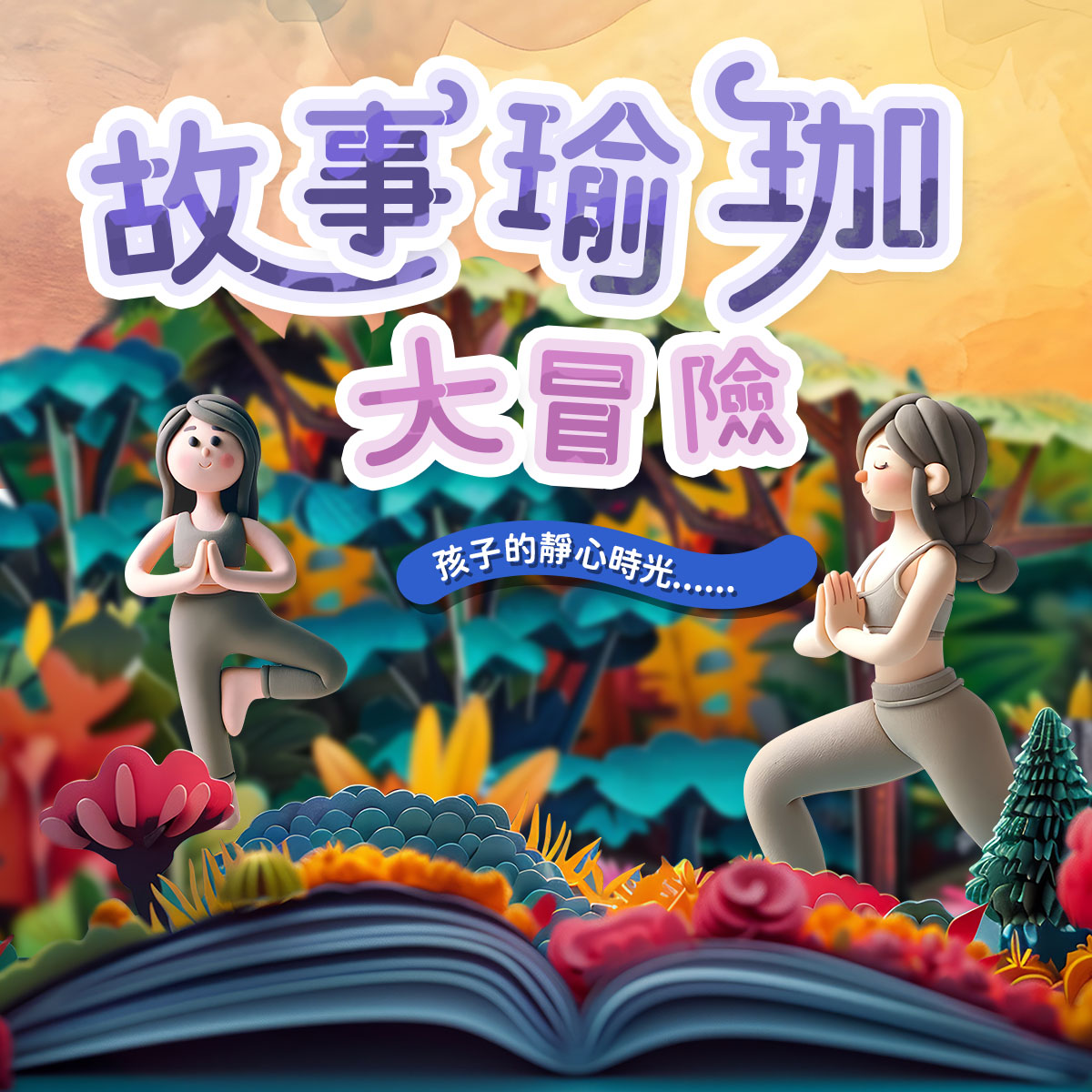 故事瑜珈大冒險｜專為8歲以下孩子設計的親子瑜伽運動｜五堂課學會10種以上瑜珈基礎體位！