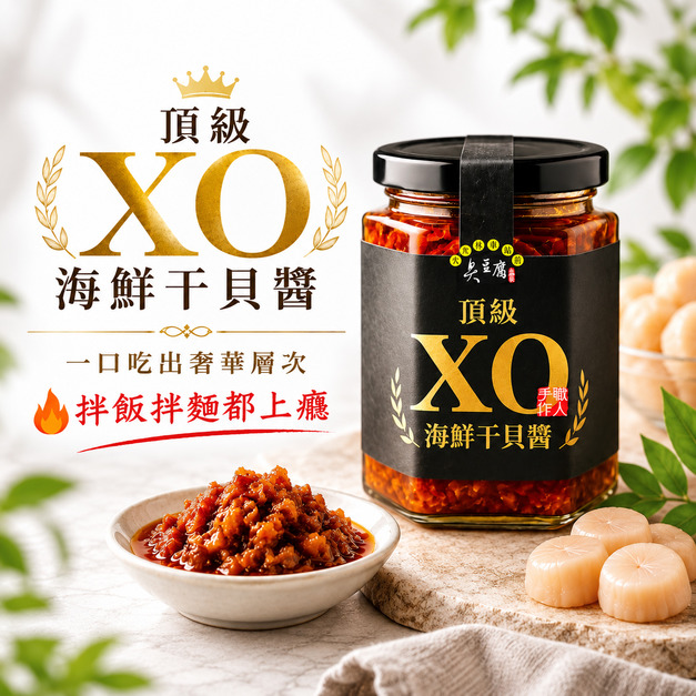 頂級XO海鮮干貝醬 (經典原味)｜手工辣醬