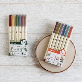 MK-3002A 四季繪輕柔筆【第二代】6支入/盒 【2款 / 軟毛筆頭】