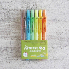 IK-2501B 按動柔光筆 6入6色【4mm / 斜頭】