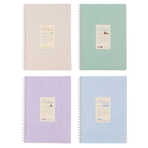 KOKUYO Little Woods 軟線圈8mm點線筆記本A5