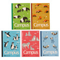KOKUYO Campus 筆記本8mm點線A5-瀕臨絕種動物 5入