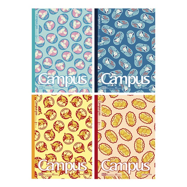 KOKUYO Campus 橫線8mm筆記本B5-Bird Mates 4入