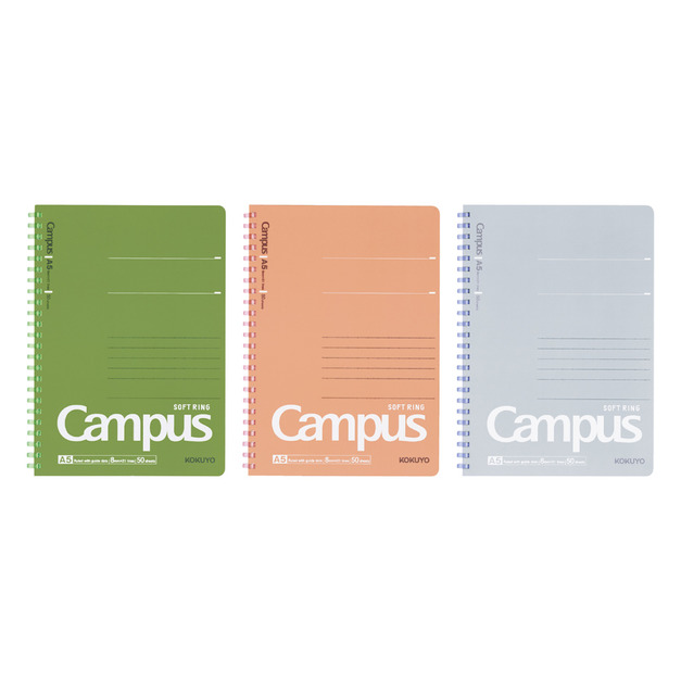 KOKUYO Campus 軟線圈筆記本8mm點線A5