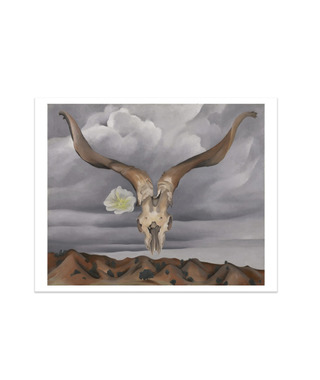 歐姬芙 Georgia O'Keeffe｜牛頭 Ram's Head, White Hollyhock-Hills