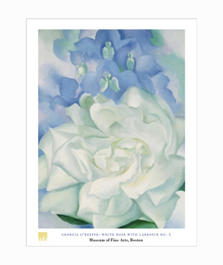 歐姬芙 Georgia O'Keeffe｜白玫瑰與飛燕草