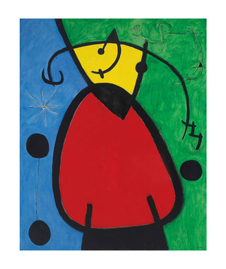 Joan Miro 胡安·米羅｜在夜晚中的女人和鳥