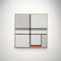 Piet Mondrian｜Composition (No. 1) Gray-Red_1