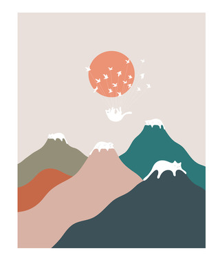 ilovedoodles｜貓咪地景 193- 貓咪群山