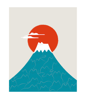ilovedoodles｜貓咪地景 144- 貓咪組成的富士山