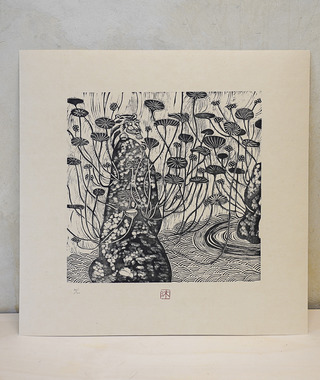 限量版畫｜沐冉Muran｜銅錢虎