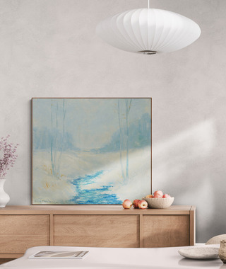 印象派｜John Henry Twachtman - snowy landscape