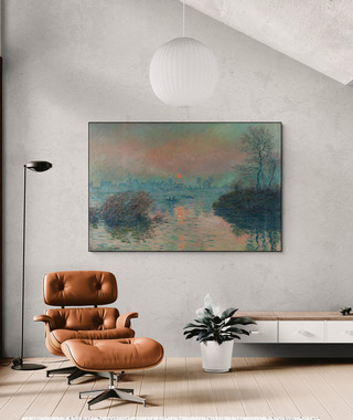 莫內 Monet｜塞納河畔日落·冬景