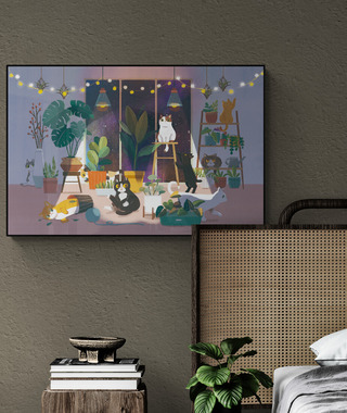 ABOO YANG 來散步｜等你回家 －貓咪（黑夜版）