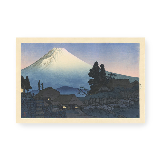 日本版畫｜高橋松亭｜ 來自水窪的富士山