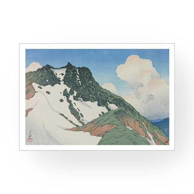 日本版畫｜川瀬巴水 ｜ 白馬山眺望朝日岳