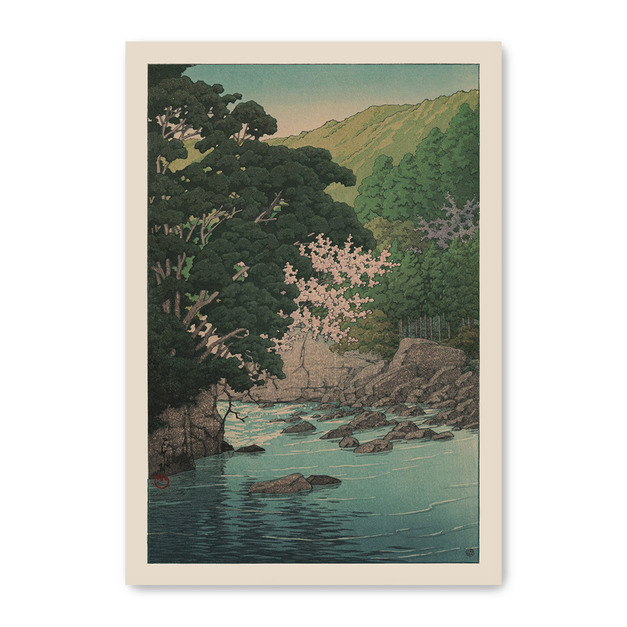 日本版畫｜川瀬巴水 ｜ 伊豆湯島