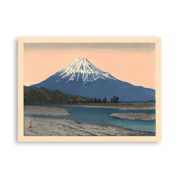 日本版畫｜川瀬巴水 ｜ 富士河