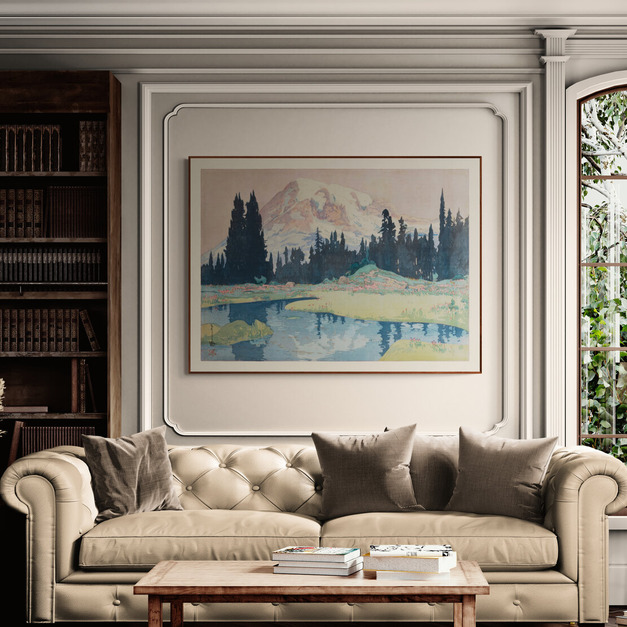 真筆 ノイシュバンシュタイン城 伊藤直 油彩 古典主義Classicism