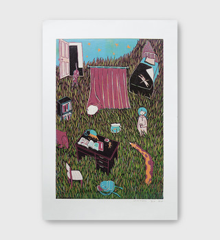 原作版畫｜蔡詠欣 XINs | 草的房間 Grass Room