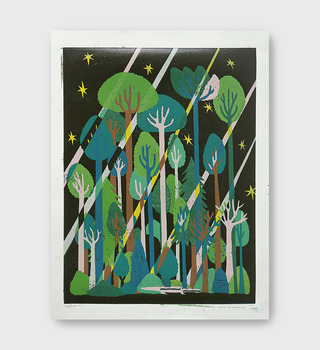 原作版畫｜蔡詠欣 XINs | 綠色森林 Forest Green