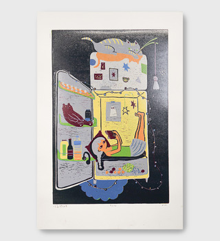 原作版畫｜蔡詠欣 XINs | 冷氣開放中 Air conditioner open