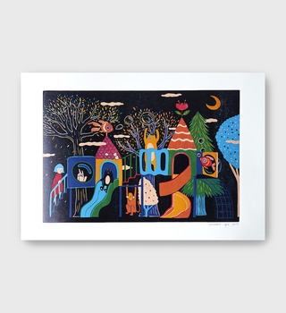 原作版畫｜蔡詠欣 XINs | 遊樂場 Playgroud