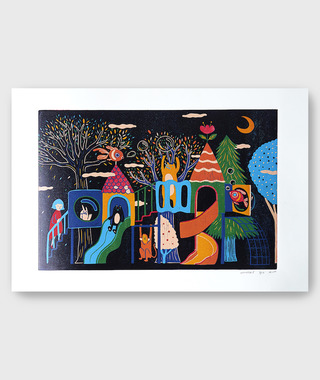 原作版畫｜蔡詠欣 XINs | 遊樂場 Playgroud