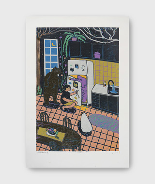 原作版畫｜蔡詠欣 XINs | 冰箱裡的大象