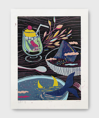 原作版畫｜蔡詠欣 XINs | 餐桌一隅