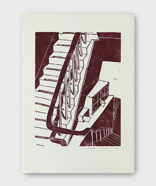 原作版畫｜蔡詠欣 XINs | 樓梯間 stairwell