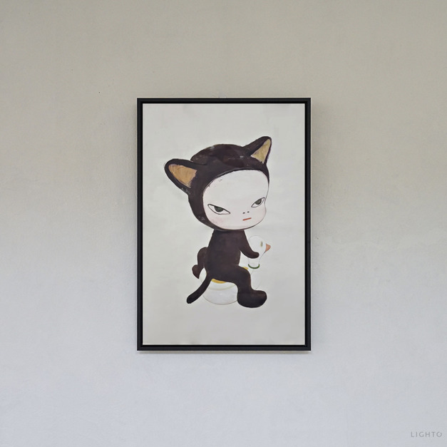 布巾裱框｜奈良美智 Yoshitomo Nara｜Harmless Kitty