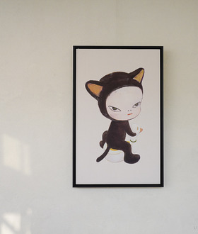 布巾裱框｜奈良美智 Yoshitomo Nara｜Harmless Kitty
