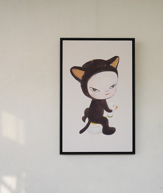 布巾裱框｜奈良美智 Yoshitomo Nara｜Harmless Kitty