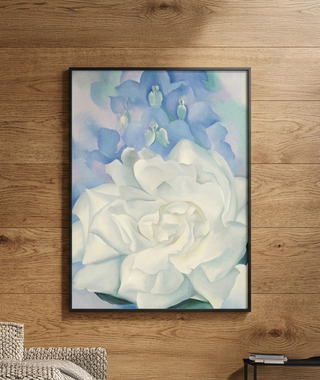 歐姬芙 Georgia O'Keeffe｜白玫瑰與飛燕草