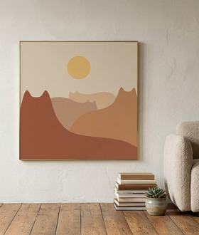 ilovedoodles｜貓咪地景-貓咪山谷夕陽