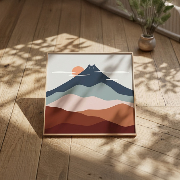 ilovedoodles｜貓咪地景-胖胖的貓咪山