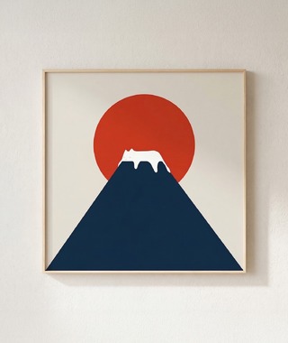 ilovedoodles｜貓咪地景5S-貓咪與富士山