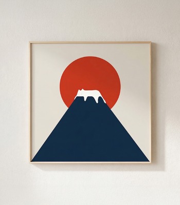 ilovedoodles｜貓咪地景5S-貓咪與富士山