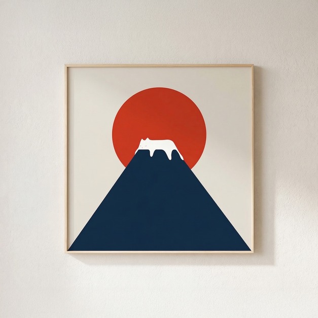 ilovedoodles｜貓咪地景5S-貓咪與富士山