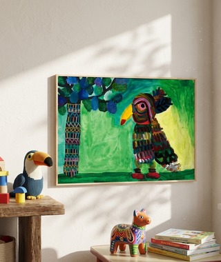 小歐哥的調色盤｜動物狂想曲-大嘴鳥