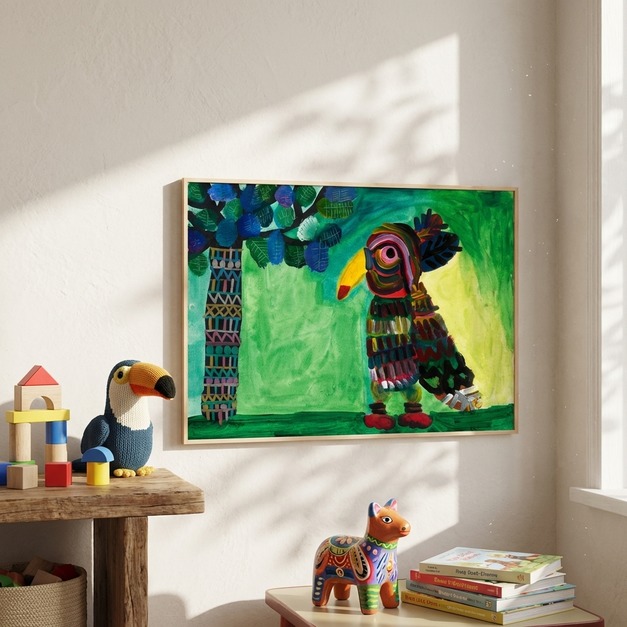 小歐哥的調色盤｜動物狂想曲-大嘴鳥