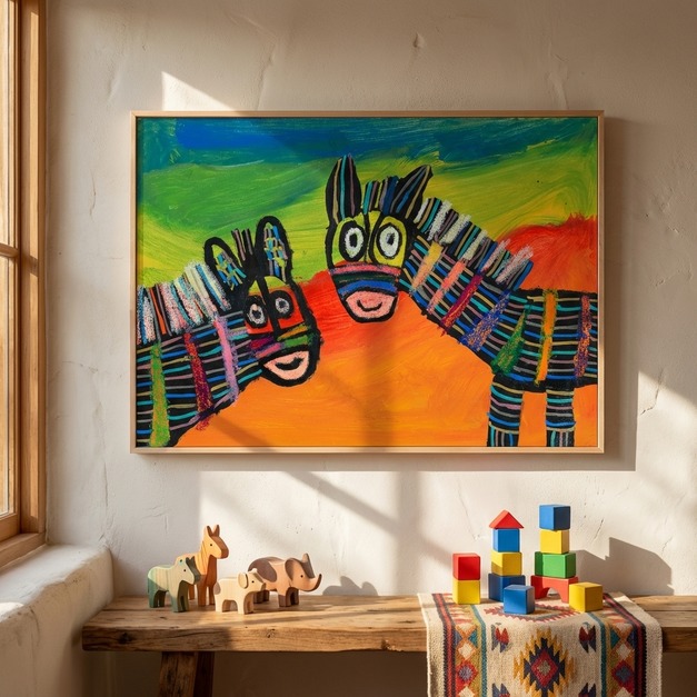 小歐哥的調色盤｜動物狂想曲-斑馬